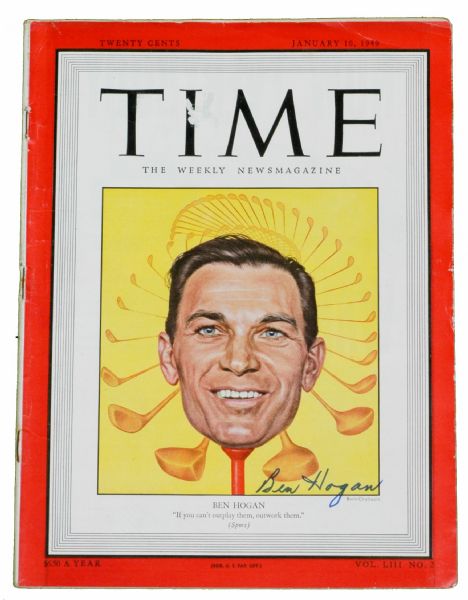 Ben Hogan Autographed 1953 Time Magazine
