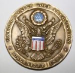 Lloyd Mangrums 1946 US Open Champions Medal w. letter from family