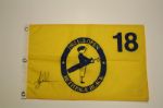 Tiger Woods Autographed US Open 2002 Beth Page Pin Flag