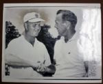 Jack Nicklaus and Arnold Palmer shake hands before 62 playoff 8x10 Wire Photo