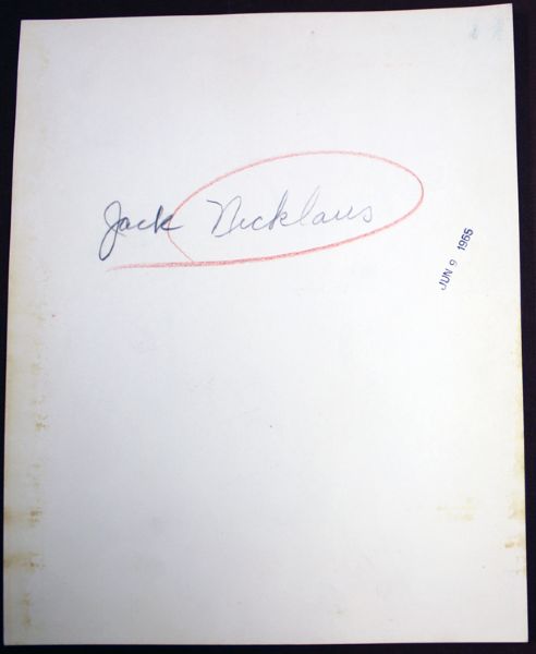 6-9-1965 Jack Nicklaus 8x10 Wire Photo