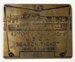 1938 United States Open Brass Badge Ralph Gudahl Champion