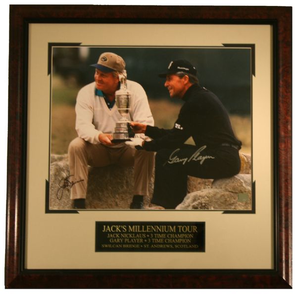 Jack Nicklaus Millennium Tour Autographed by Nicklaus and Player Nicklaus Hologram