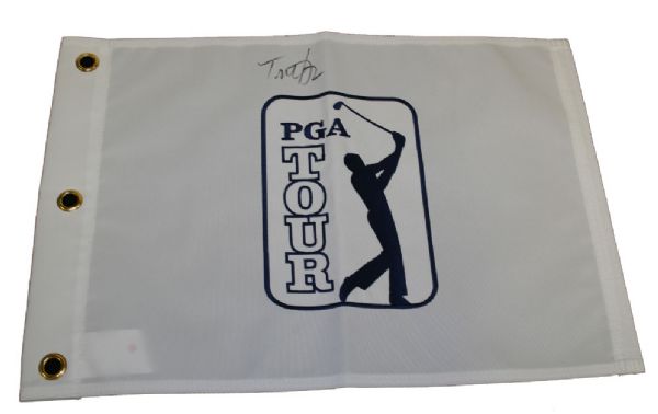 Tom Watson signed PGA Tour Pin Flag JSA COA
