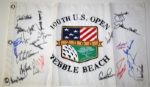 Pebble Beach 100th U.S. Open Flag Signed by 22 Champs. COA from JSA. 