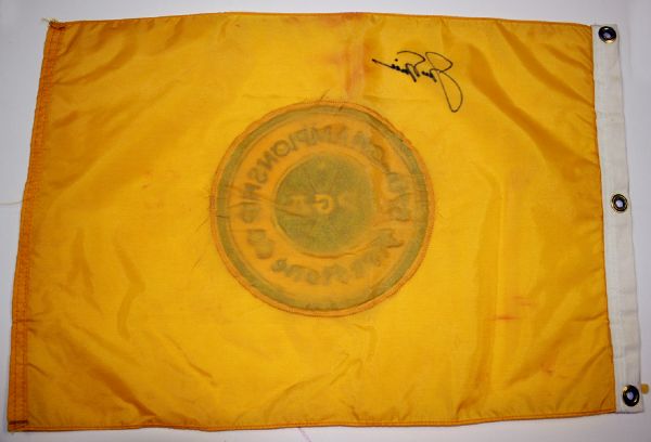 Actual Course Flown 18th hole flag from Jack Nicklaus' 14th Major Win at 1975 P.G.A.