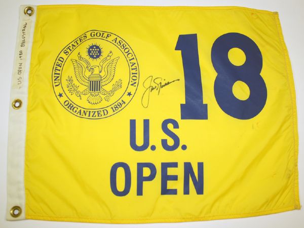 Actual Course Flown 18th hole flag from Jack Nicklaus' 16th Major win at 1980 US Open 