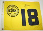 Actual Course Flown 18th hole flag from Jack Nicklaus 17th win at 1980 P.G.A.