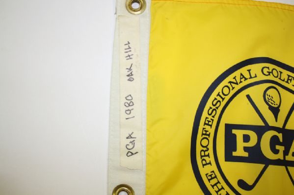Actual Course Flown 18th hole flag from Jack Nicklaus' 17th win at 1980 P.G.A.