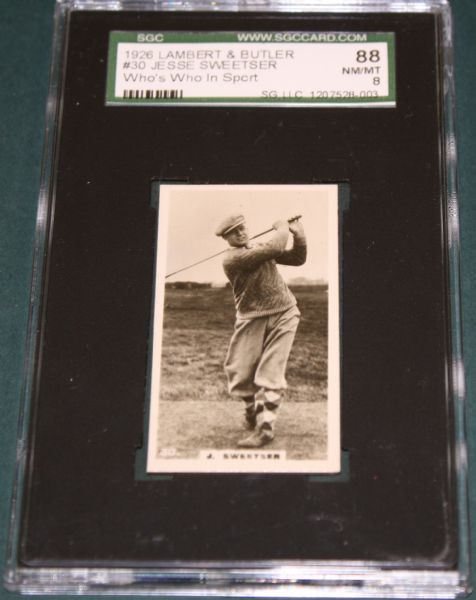 1926 Jesse Sweetser 'Who's Who in Sport' SGC 88NM/MT from Lambert and Butler