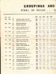 1954 US Open Final Round Pairing Sheet - Scored from Baltusrol G.C.