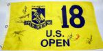 1996 US Open Signed Flag with Nicklaus, Irwin-Oakland Hills
