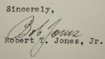 Bobby Jones TLS- Augusta National, Clifford Roberts Content-Full Name Bob Jones Autograph