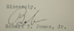 Bobby Jones TLS-Party at Augusta National Content-Jones Letterhead Signed Bob