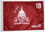 Rory McIlroy Autographed Red US Open Flag JSA COA