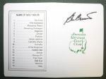 Ben Crenshaw Autographed Masters Scorecard JSA COA