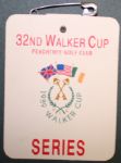 1989 Walker Cup Series Badge - Seldom Seen - Phil Mickelson Stars