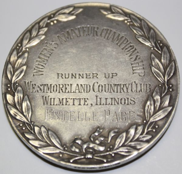Estelle Lawson Page Women's 1938 Amateur Championship  Silver Runner-Up Medal 