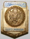 Lloyd Mangrums 1951 US OPEN Contestants Badge - Oakland Hills Country Club-Hogan Champion 