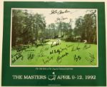 1992 Masters Poster Signed by 25 Winners including 7 Deceased & Palmer, Nicklaus, Watson