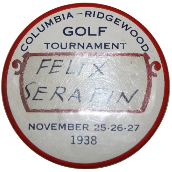 Felix Serafin Columbia-Ridgewood 1938 Contestants Badge