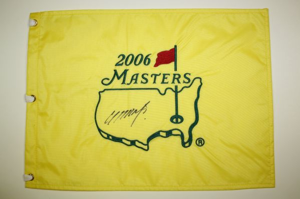 2006 Masters Embroidered Pin Flag Autographed by Colin Montgomerie