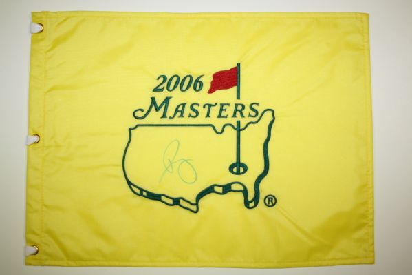 2006 Masters Embroidered Pin Flag Autographed by Rory McIlroy