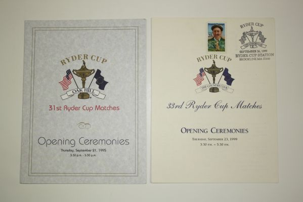 1995 and 1999 Ryder Cup Opening Ceremony Programs