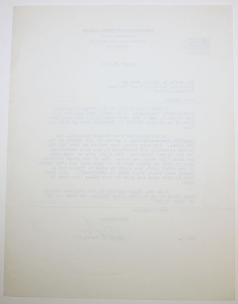 1951 Bobby Jones Signed Letter Great Coca Cola Content