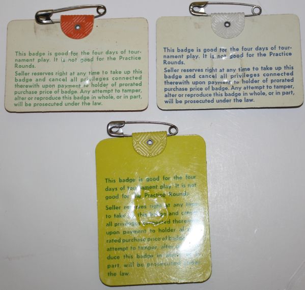 Lot of 3 Masters Badges: 1977, 1979, and 1980 