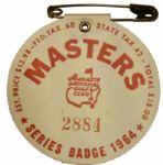 1964 Masters Badge-Arnold Palmers 4th Masters Win