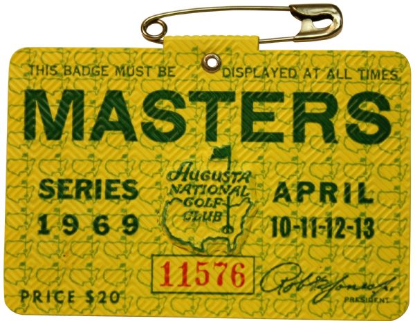 1969 Masters Badge