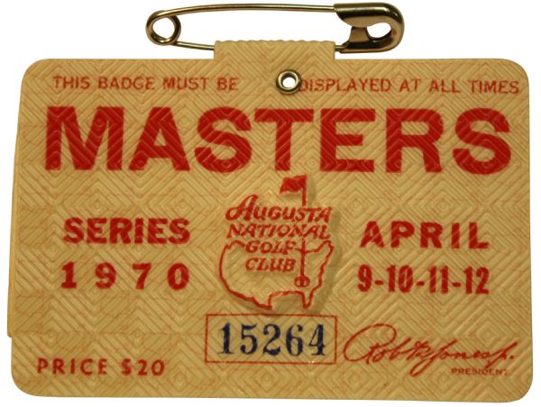 1970 Masters Badge