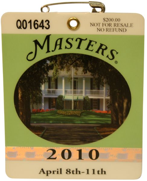 2010 Masters Badge-Phil Mickelson's 3rd Masters Win