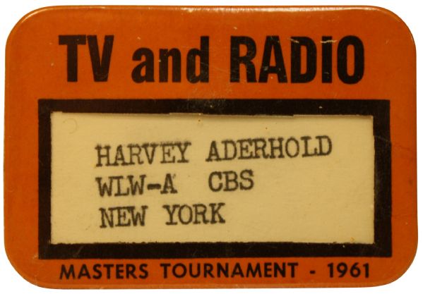 1961 Masters TV and Radio Pass - CBS