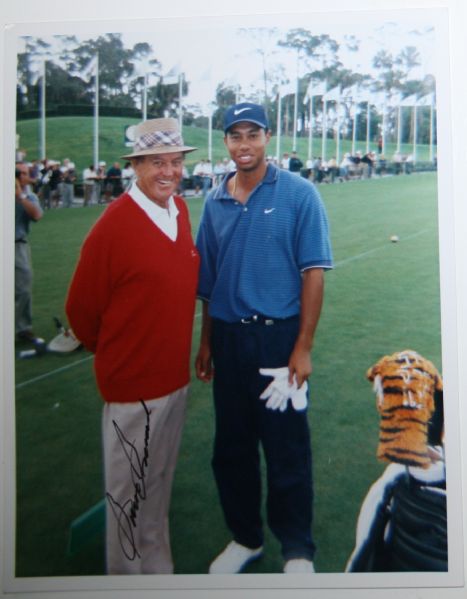 Sam Snead / Tiger Woods Autographed 8x10 Photo - Snead Signed Only