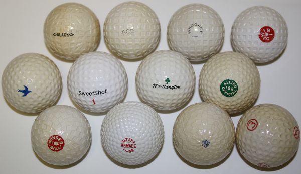 Lot of (12) Reproductions of Classic Golf Ball Designs