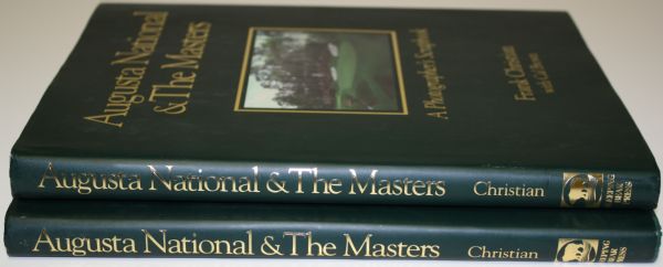 Lot (2)Books Augusta National &The Masters A Photographer's Scrapbook-Both Signed by Frank Christian