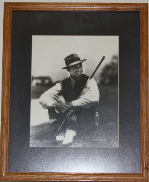 Framed Sam Snead Unsigned Photo - Sitting by Sand Trap