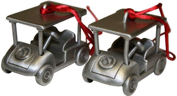 Lot of Two: Palmer Deign Co. Golf Cart Ornaments