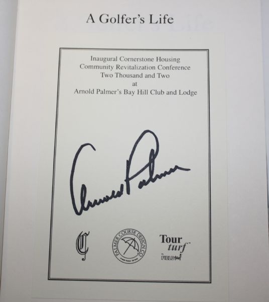 'A Golfer's Life' - Arnold Palmer with James Dodson - Autographed by Palmer