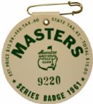 1961 Masters Badge #9220