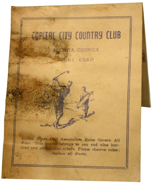 Peachtree Golf Letter, Scorecard, and Capital Country Club Scorecard