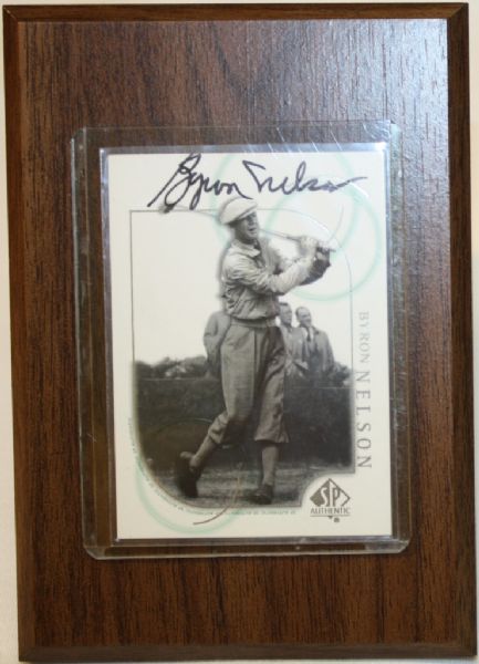 Byron Nelson Autographed SP Authentic Card