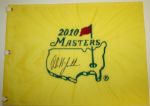 Phil Mickelson Signed 2010 Masters Pin Flag