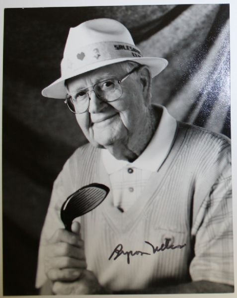 Byron Nelson Signed 8x10 Black and White Photo