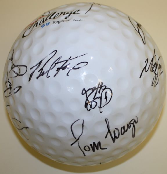 PGA Tour Fred Meyer Challenge - Regence Pro-Am 9 Porcelain Golf Ball - Multi-Signed by Palmer, Nicklaus, Couples , etc
