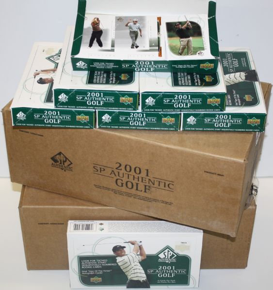 Lot of 2,500 2001 SP Authentic Upper Deck Golf Cards-Mostly Commons But W/Some Surprises