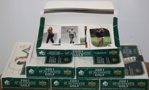 Lot of 2,500 2001 SP Authentic Upper Deck Golf Cards-Mostly Commons But W/Some Surprises