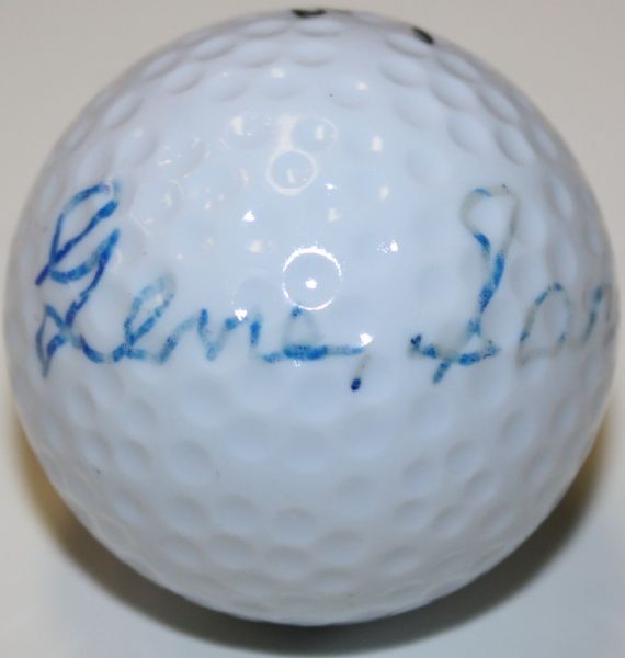 Gene Sarazen Autographed Golf Ball - Deceased Masters Champ - Blue 